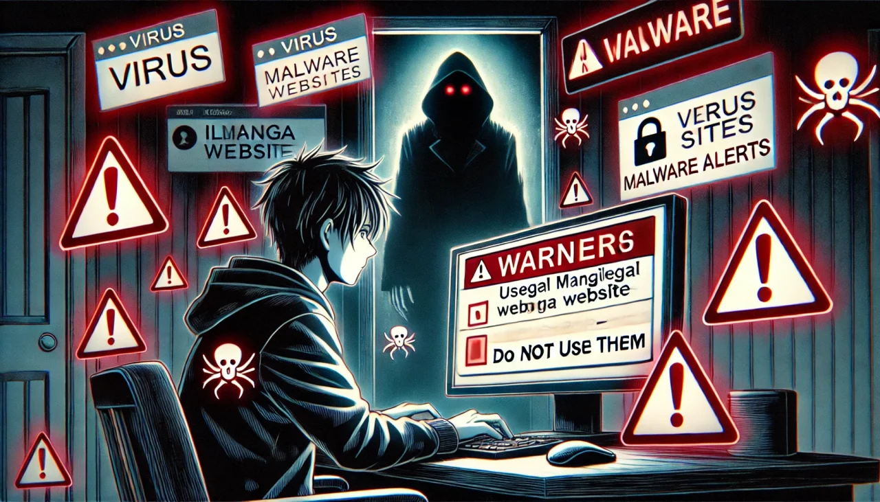 漫画rawなどの違法サイトは絶対にNG