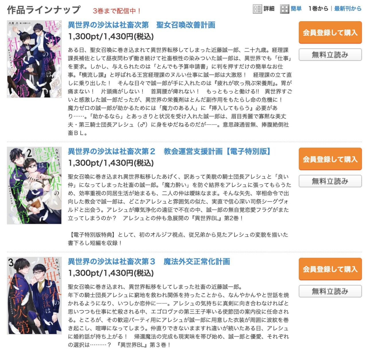 原作小説は全3巻で完結しているか確認