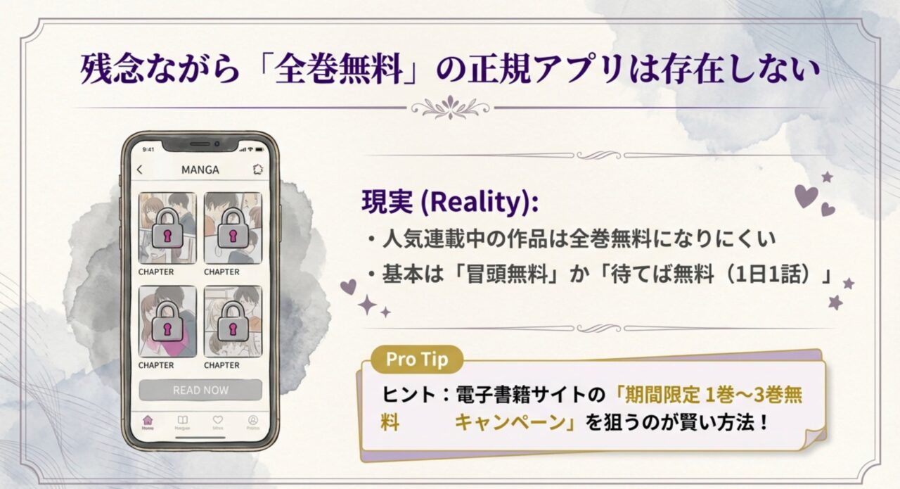 梟と番様の漫画を全巻無料で読めるアプリは存在しない